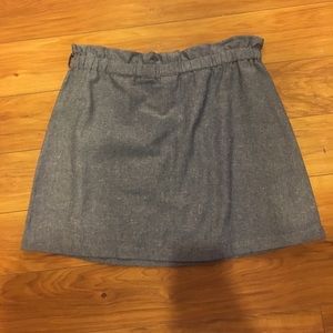 Denim colored skater skirt size L cute ruffle